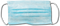 Mundschutz mit Gummiband Type II, blau, 3-lagig
