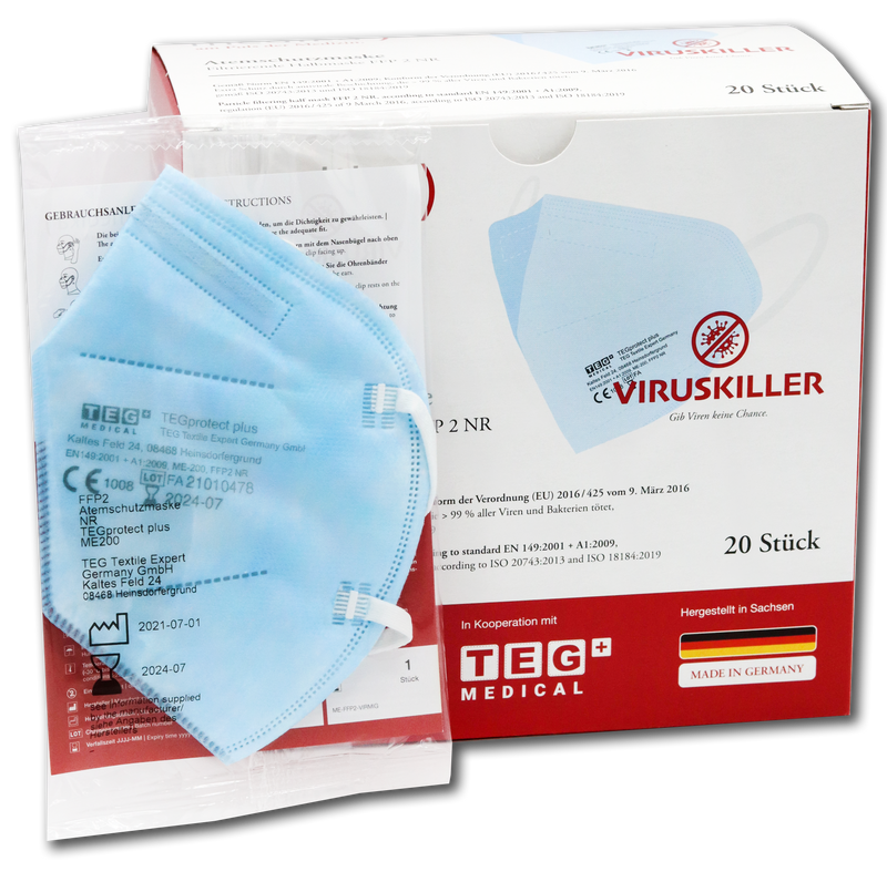 Filtrierende Atemschutzmaske FFP2 Viruskiller